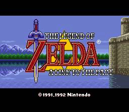 The Legend of Zelda: A Link to the Past Opening Screen